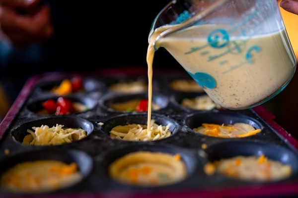  pie crust - photo of mini quiche recipe third step - Daybreak Farms