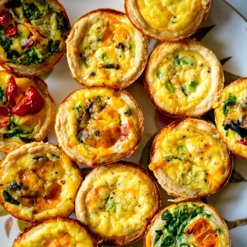 egg recipes - image of mini quiche - Daybreak Farms